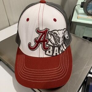 Vtg Rare Top Of‎ The World Alabama Crimson Tide Elephant Logo cap Gray Flex Fit
